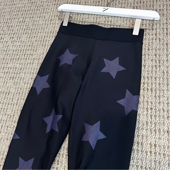 Ultracor Star Print Leggings Black Purple Workout Tights Size Small - Picture 4 of 7